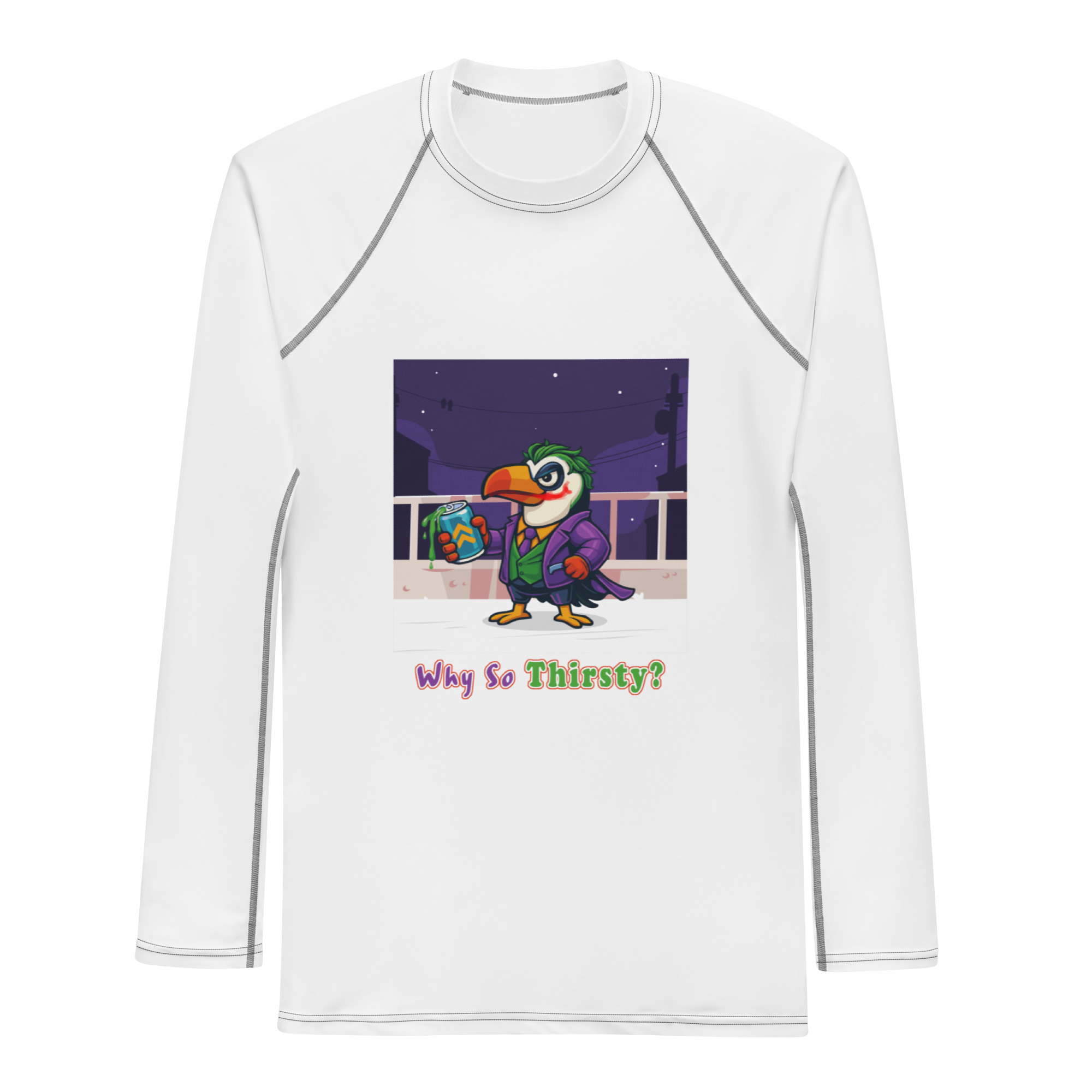 all-over-print-mens-rash-guard-white-front-699f78694be40.jpg Why So Thirsty - Image 1