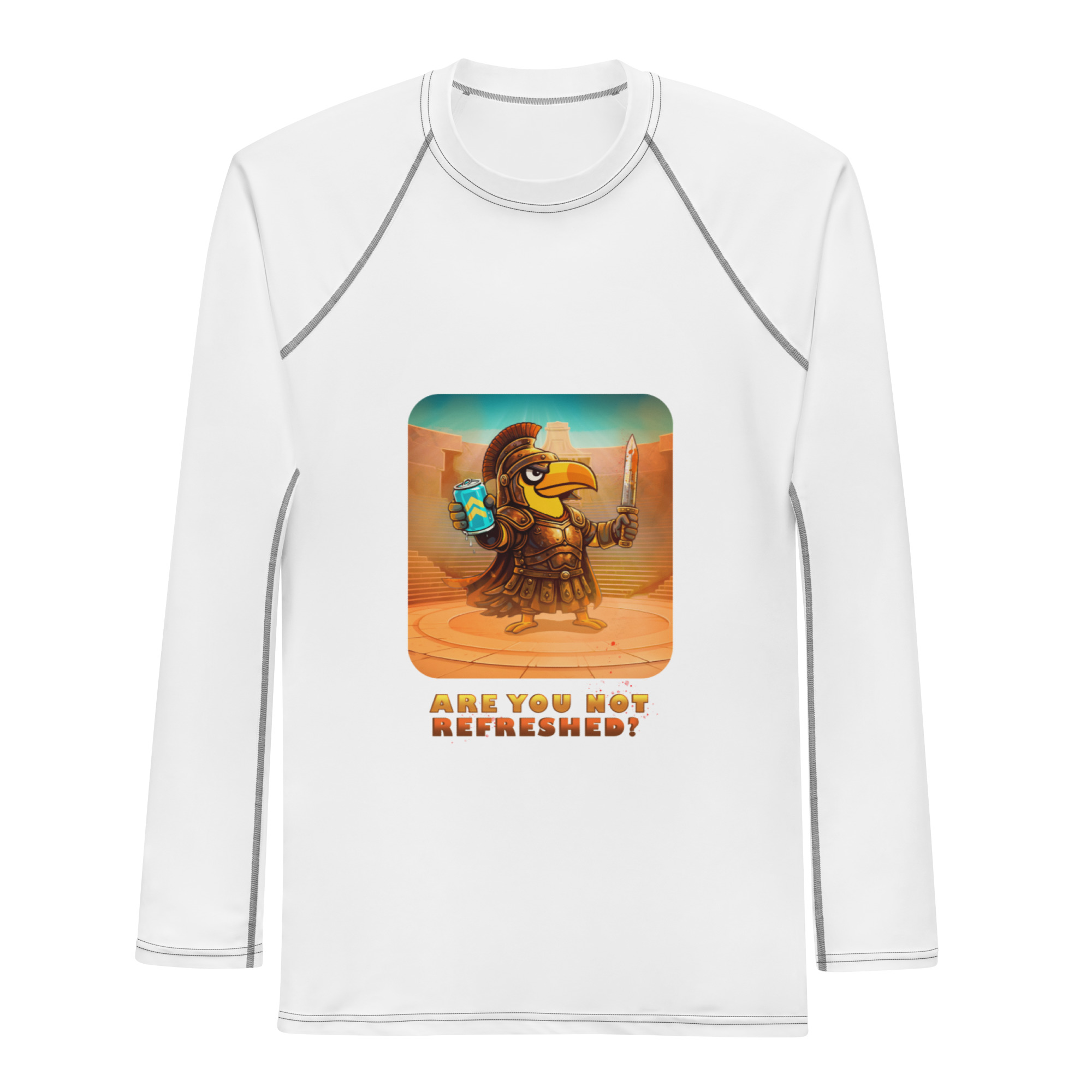 all-over-print-mens-rash-guard-white-front-699f7dd505822.jpg Are You Not Refreshed - Image 1