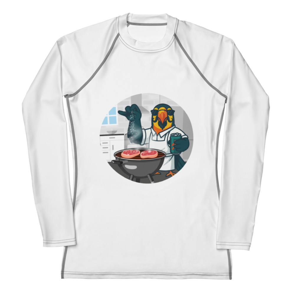 all-over-print-womens-rash-guard-white-front-699f6109f18ff.jpg Grill Sergeant Toucan - Image 1